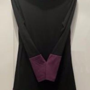 Youtalia L/Sleeve Top M Size High Purple Neck Accent with the Cuffs & Pleat